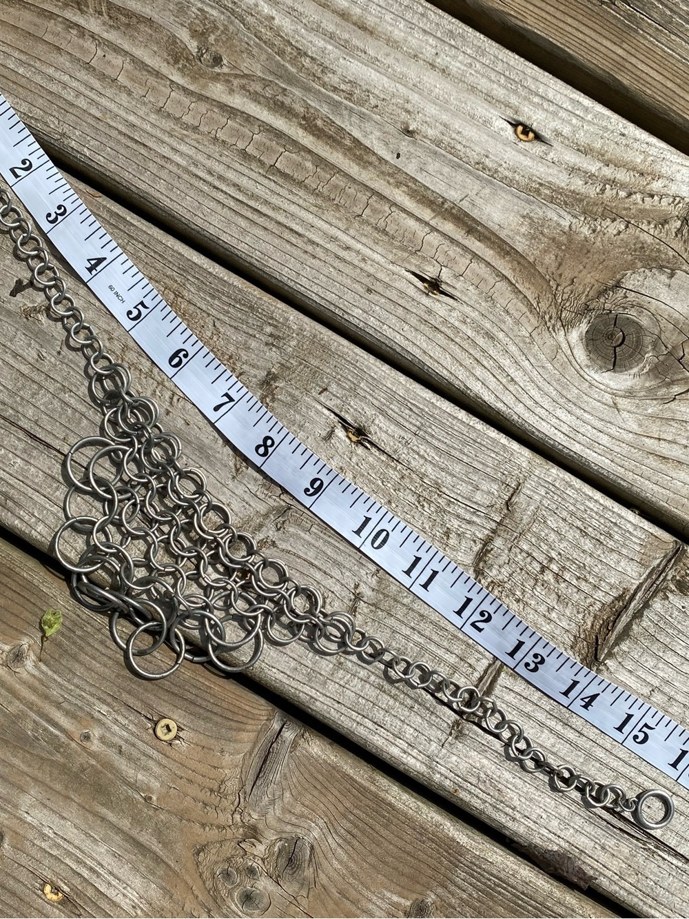 Rustic chunky metal chunky chainmail bib necklace w hippy southwestern vibe - Picture 10 of 10